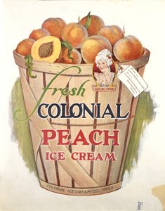 Helado de durazno colonial fresco, ¡Ah, tan puro! de American School